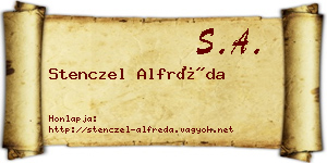 Stenczel Alfréda névjegykártya